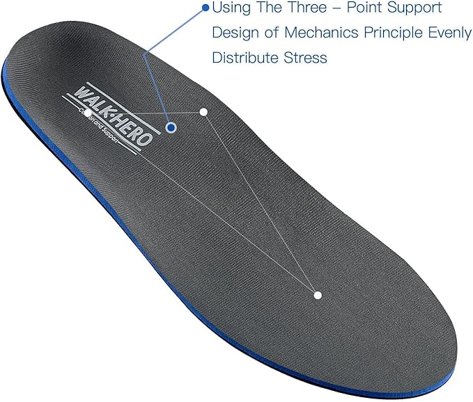 Plantar Fasciitis Feet Insoles Arch Supports Orthotics Inserts Relieve Flat Feet, High Arch (Mens 8-8 1/2 | Womens 10-10 1/2)