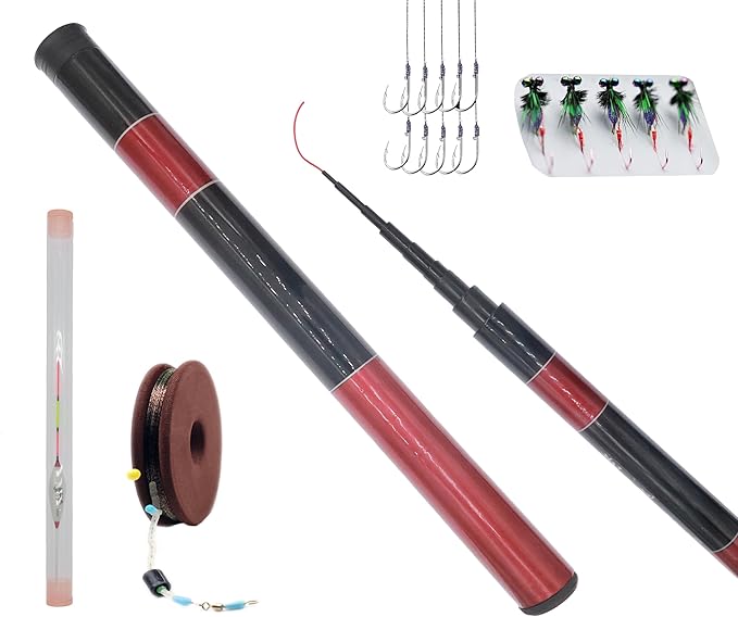 Telescopic Tenkara Rod in 4.9ft/8.8ft/11.8ft-Ultralight Travel Fishing Rods-Portable Collapsible Bass Crappie Rod-Retractable Fishing Pole -Tenkara Fishing Rod