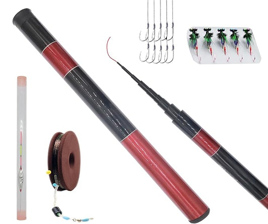 Telescopic Tenkara Rod in 4.9ft/8.8ft/11.8ft-Ultralight Travel Fishing Rods-Portable Collapsible Bass Crappie Rod-Retractable Fishing Pole -Tenkara Fishing Rod