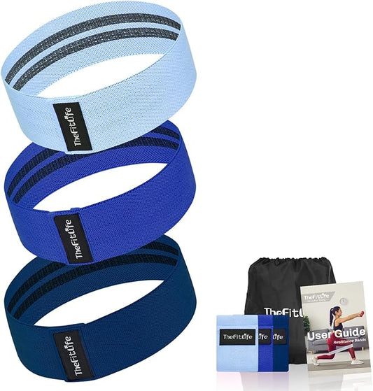 TheFitLife Resistance Exercise Bands for Women - Fabric Workout Bands for Booty, Hip, Glute, Leg, Thigh, Squat, Butt Lift Excersize and Fitness Loop Bands for Home Gym