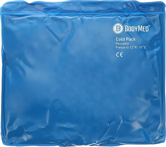 BodyMed Reusable Vinyl Ice Pack for Knee, Arm, Elbow, Shoulder, Back - Professional Grade Cold Therapy for Injuries, Aches, Swelling, Bruises, Sprains - 14 in. x 12 in. (Standard)