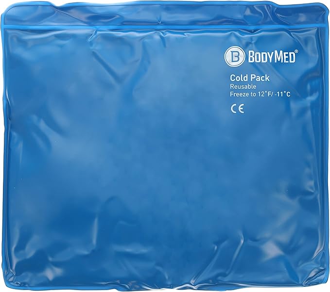 BodyMed Reusable Vinyl Ice Pack for Knee, Arm, Elbow, Shoulder, Back - Professional Grade Cold Therapy for Injuries, Aches, Swelling, Bruises, Sprains - 14 in. x 12 in. (Standard)