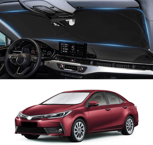 Custom Fit Corolla Windshield Sunshade for 2009-2012 2013 Toyota C-orolla Hatchback Sedan Accessories (Not for Corolla Cross) Front Window Shield Cover Sun Visor Protector Block UV Rays
