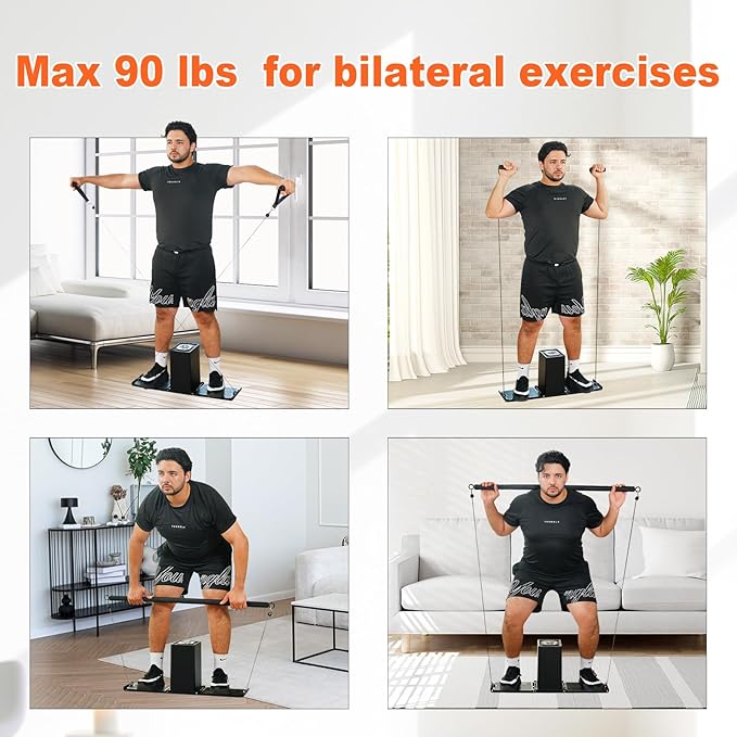 SR3 Smart Home Gym，Portable & Foldable Strength Training Cube Machine for Full Body Workouts，All-in-One Resistance Training Fitness Equipment for Home Use