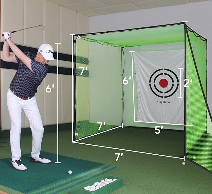 Golf Practice Hitting Nets for Backyard Driving Indoor Use Heavy Duty Practice Golf Driving Nets for Backyard Premium Portable Golf Impact Nets Cages with Frame