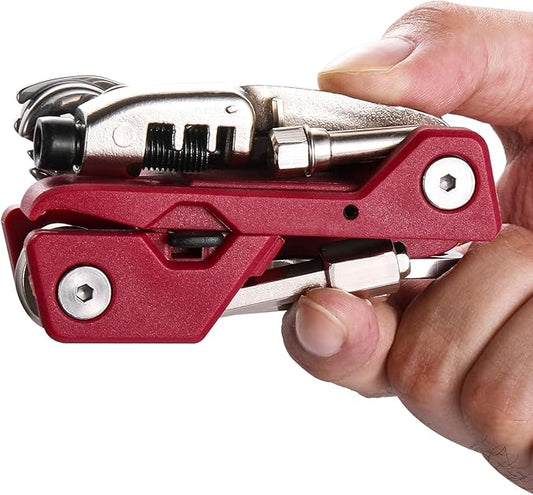 21 Bike Repair Multitool Kit with Carry Case, Portable Cycling Tool Kits (21 in 1), Bicycle Tools Kit Set with Allen Wrench, Chain Tool, Bicycle Spoke Wrench