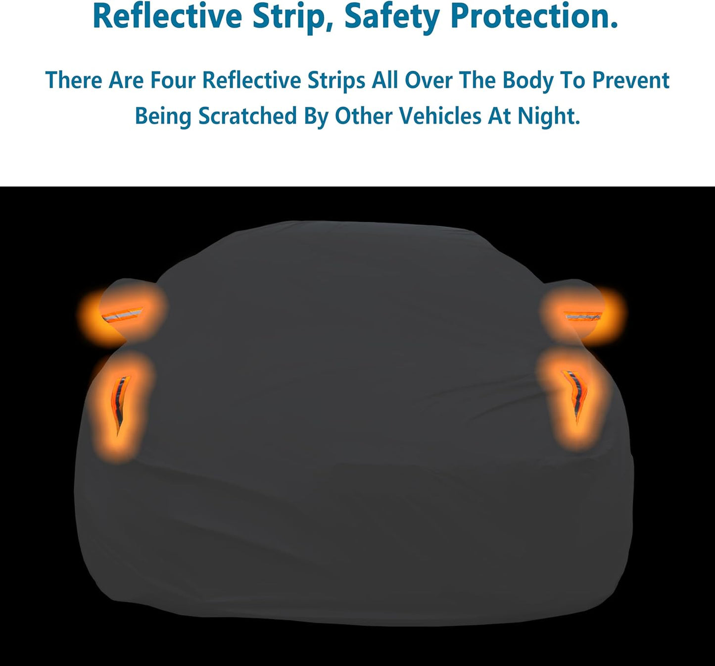 MORNYRAY Waterproof Car Cover All Weather Snowproof UV Protection Windproof Outdoor Full Truck Cover, Universal Fit for (Fit Truck Length 230-242 inch,All Silvery)