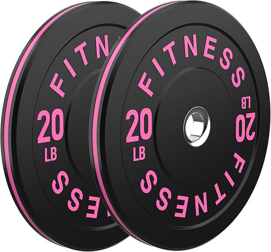 2 Inch Bumper Plates，10-500lbs，Barbell Rubber Olympic Weight Plates Set for Home Gym, Strength Training & Weight Lifting, Multiple Options Colors