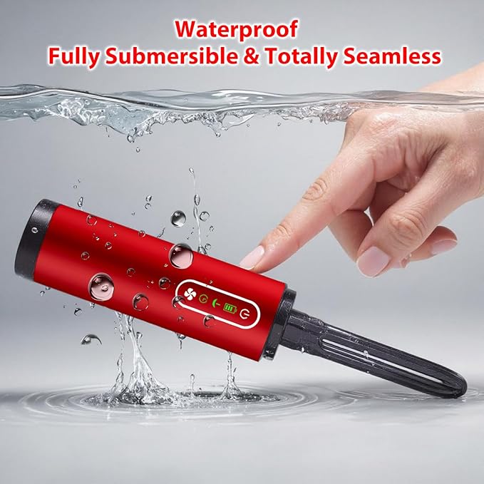 Upgrade Enema Anal Douche , Waterproof Touch Control, Enemas-Douches for Men & Women Colon Cleanse, Shower Enema Bulb-Bottles Kit, Electric Rotating Nozzle, Pressure Spray, Two Douching Modes,red