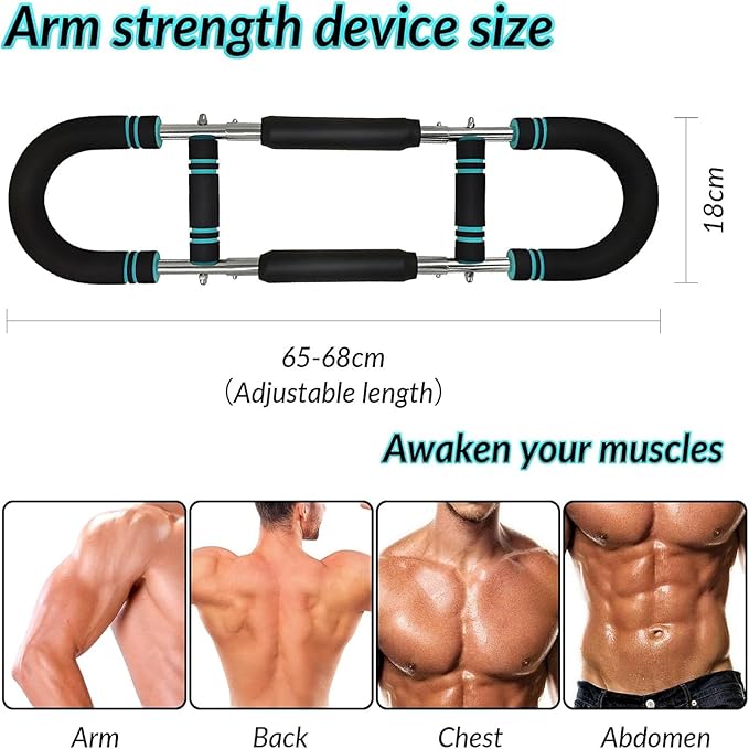 Twister Arm Trainer, 40-100 Lb Adjustable Power Twister Bar, Chest Shoulder Arm Workout Equipment, Portable Shoulder Strength Exerciser Machine for Fitness People