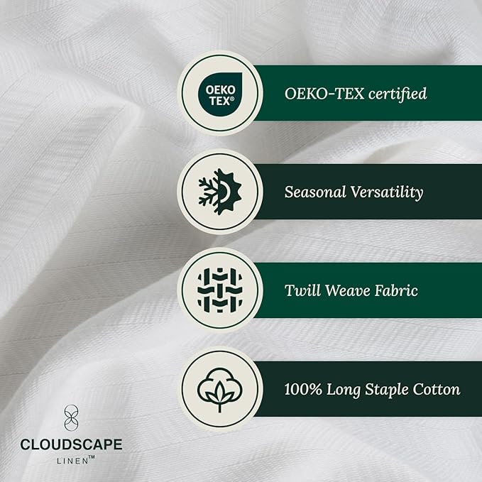 Herringbone Cotton Twin Blanket for Couch, Bed,Sofa, Home Decor, Soft, Lightweight, All-Season Bed Blanket, 68 x92, White