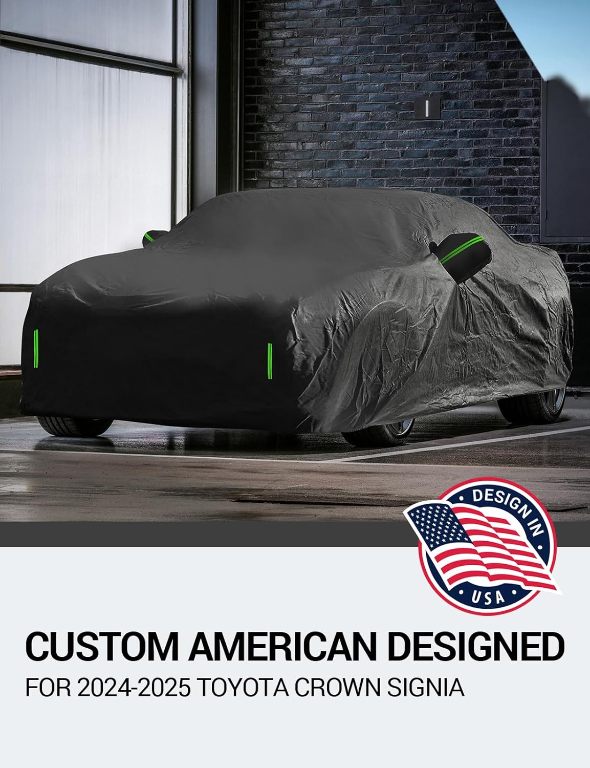 Proadsy 2025 Upgrade Car Cover Custom Fit for Toyota Crown Signia 2024 2025, Waterproof All Weather for Automobiles, Full Exterior Cover Rain Snow Sun Protector Indoor Outdoor Car Cover