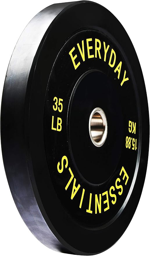 2-Inch Olympic Bumper Plates, Perfect Weight Plates for Weightlifting and Strength Training, Multiple Weights Available