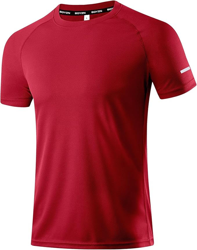Boyzn 1, 3, 5 or 7 Pack Men's Workout Running Shirts, Dry Fit Moisture Wicking T-Shirt, Gym Athletic Short Sleeve Tee Shirts