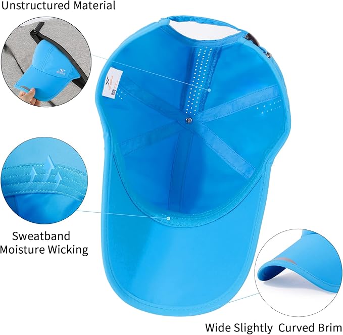 Running Hat Outdoor Sun Protection Hat Mesh Quick Dry Hat Thin Cool Baseball Cap for Women and Men