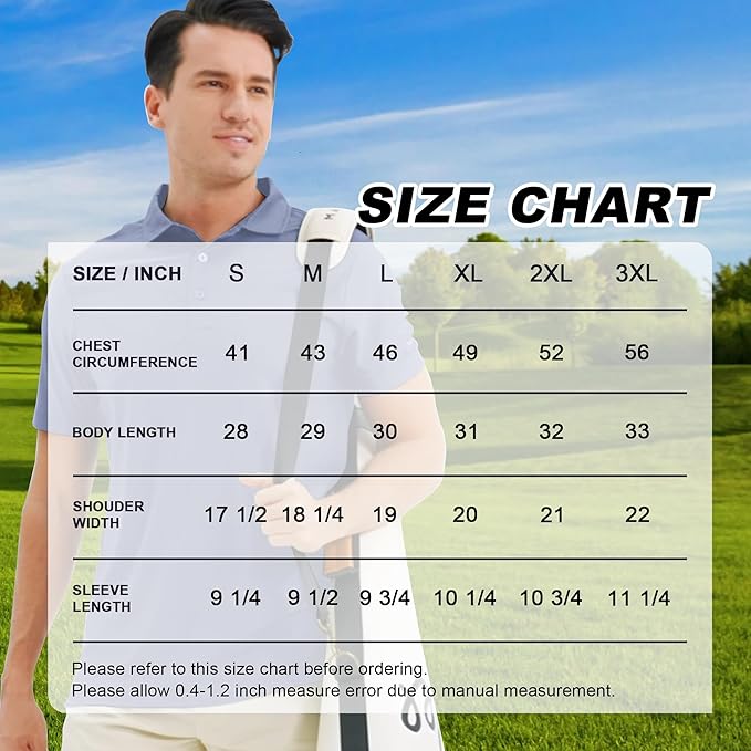 Mens Polo Shirts Short Casual Solid Stylish Dry Fit Performance Designed Collared Golf Polo Shirts for Men