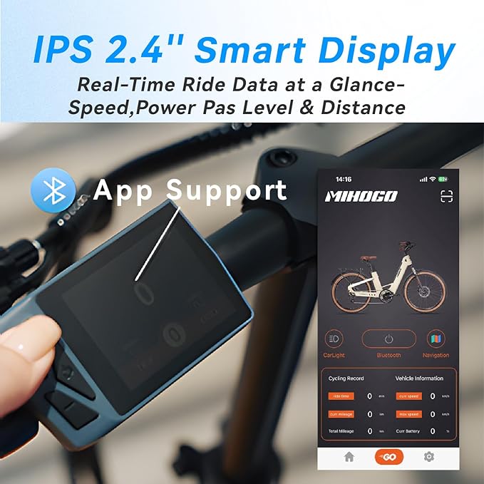 Carbon Fiber Electric Bike for Adults, Peak 1000W Motor 25MPH Ebike with 48V 19.2AH Removable Dual Batteries, 128 Miles Range, 26'' Big Tires, 7-Speed, Electric Bicycle for Men/Women