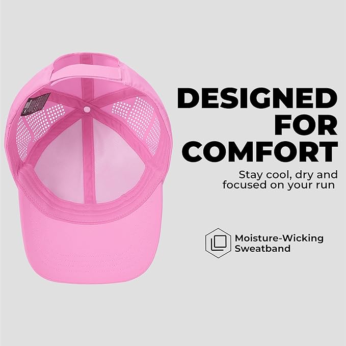 Tough Headwear Baseball Running Cap - Lightweight Quick-Drying Athletic Hat for Men & Women - Sweat-Wicking