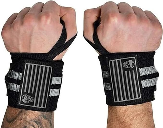 Gymreapers Weightlifting Wrist Wraps (IPF Approved) 18" Professional Quality Wrist Support with Heavy Duty Thumb Loop - Best Wrap for Powerlifting Competition, Strength Training, Bodybuilding