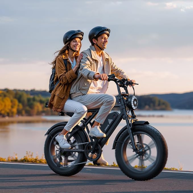 TST Electric Bike for Adults, 1500W Peak Brushless Motor 28 MPH 60 Miles/110 Miles Fat Tire E Bike with 48V 15Ah/ 25Ah Removable Battery 20" Electric Dirt Bike Hydraulic Suspension and 7-Speed