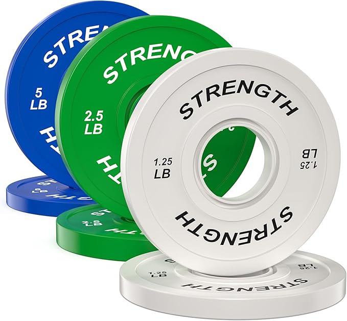 Olympic Rubber Bumper Weight Set - 2 Inch Barbell Plates for Home Gym Strength Training