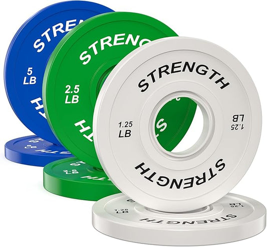 Olympic Rubber Bumper Weight Set - 2 Inch Barbell Plates for Home Gym Strength Training