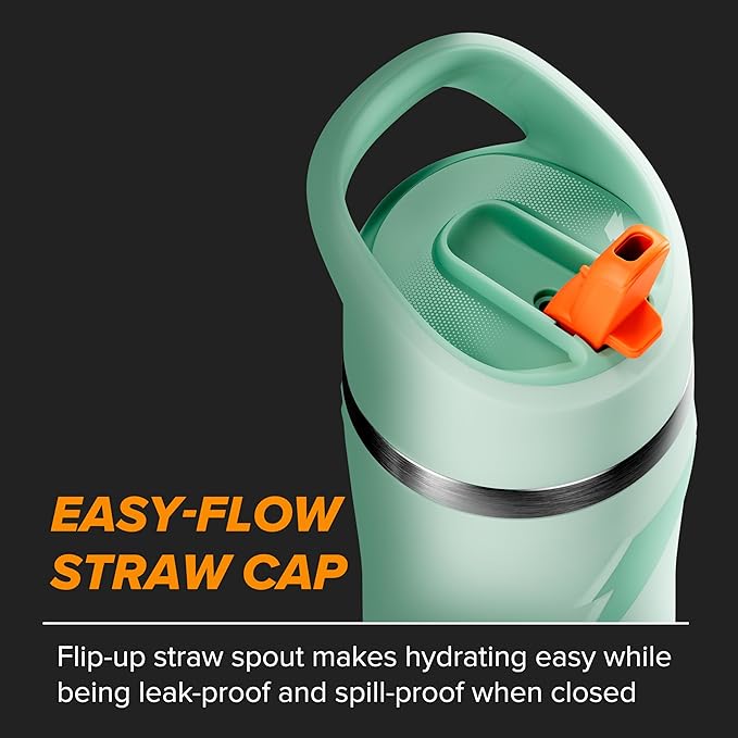 Gatorade 'Overtime' 22oz Stainless Steel Water Bottle, Straw Cap, Sage