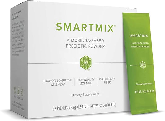 Isagenix SmartMix - A Moringa-Based Prebiotic Powder - Convenient Individual Serving Packets - 32 Servings - Light Tropical Flavor