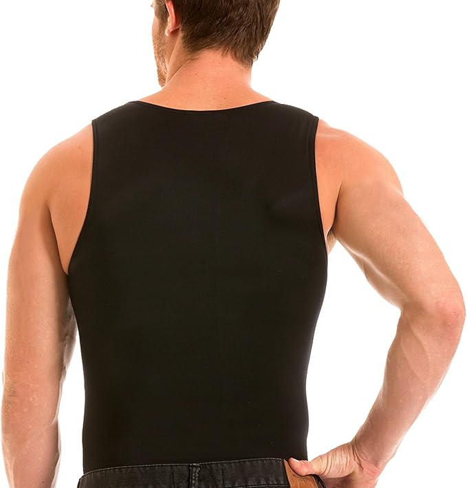 Insta Slim -Made in USA- Compression Tank-Top Shapewear for Men. Tummy Control Slimming Body-Shaper for Belly & Back Support