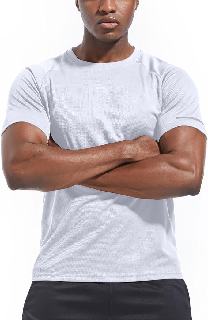 Boyzn 1, 3, 5 or 7 Pack Men's Workout Running Shirts, Dry Fit Moisture Wicking T-Shirt, Gym Athletic Short Sleeve Tee Shirts