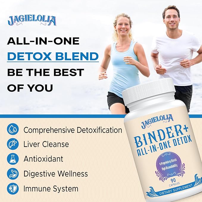 All-In-One Detox Binder Supplement 1500 MG - High Bioavailability, Liver Gut Detox Cleanse with Activated Charcoal, Zeolite & Bentonite Clay for Toxins, Liver, Digestive, 360 Vegan Capsules