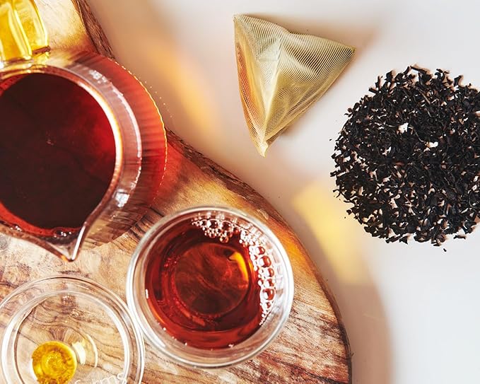 Grace Farms Organic Earl Grey Black Tea, (100 Enveloped Pyramid Sachets w/String & Tag) | Bergamot Oil | Fairtrade & Kosher | Gives Back 100% of Profits