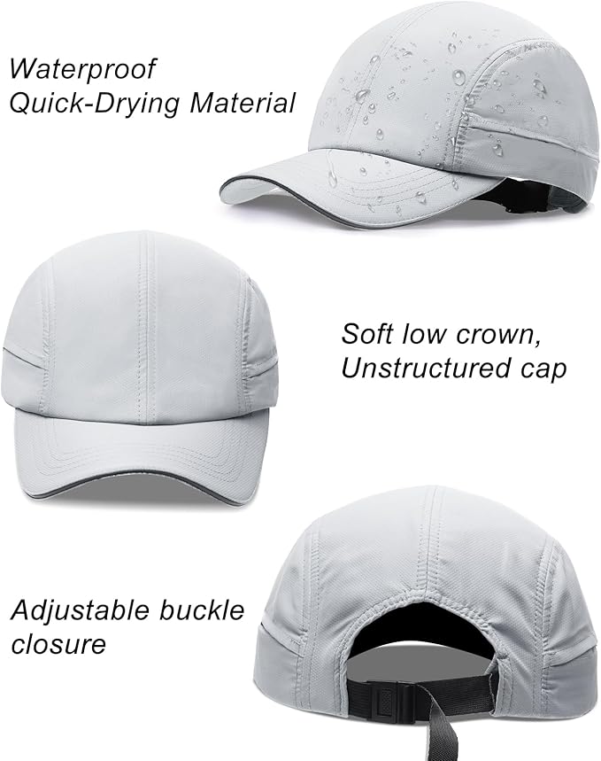 Oversize XL XXL Mens Waterproof Quick Dry Baseball Cap Lightweight Cooling Breathable Sports Hat for Big Heads 23.5"-26"