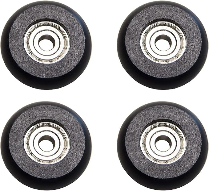 Total Gym Replacement Set Wheels/Rollers for Models 2000, 3000, and More -Black (4 Pack)