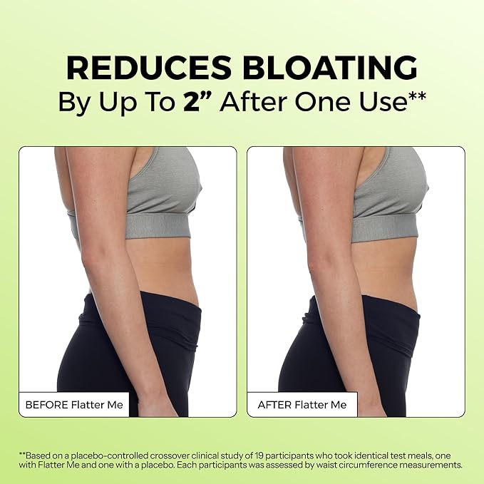 HUM Flatter Me Digestive Enzymes Bloating Supplement - Fast-Acting Bloat Relief for Digestive Health & Debloating Multi Enzyme | Bloat Pills, Anti Bloat Pills, Vegan 60 Servings