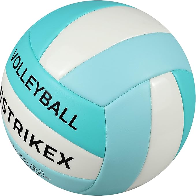 Official Size 5 Glow in The Dark Volleyball, Fluorescent Light Night Volleyball Soft Indoor Outdoor Volleyball Gift Luminous Night Light Ball for Game Gym Training Beach Play with Pump Kit