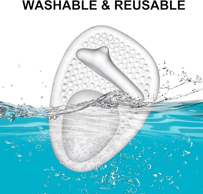 Ball of Foot Cushions, Metatarsal Pads Women, High Heels Non-Slip Comfort Pads, Shoe Support for Metatarsalgia Mortons Neuroma Pain Relief (2 Pairs, Crystal)