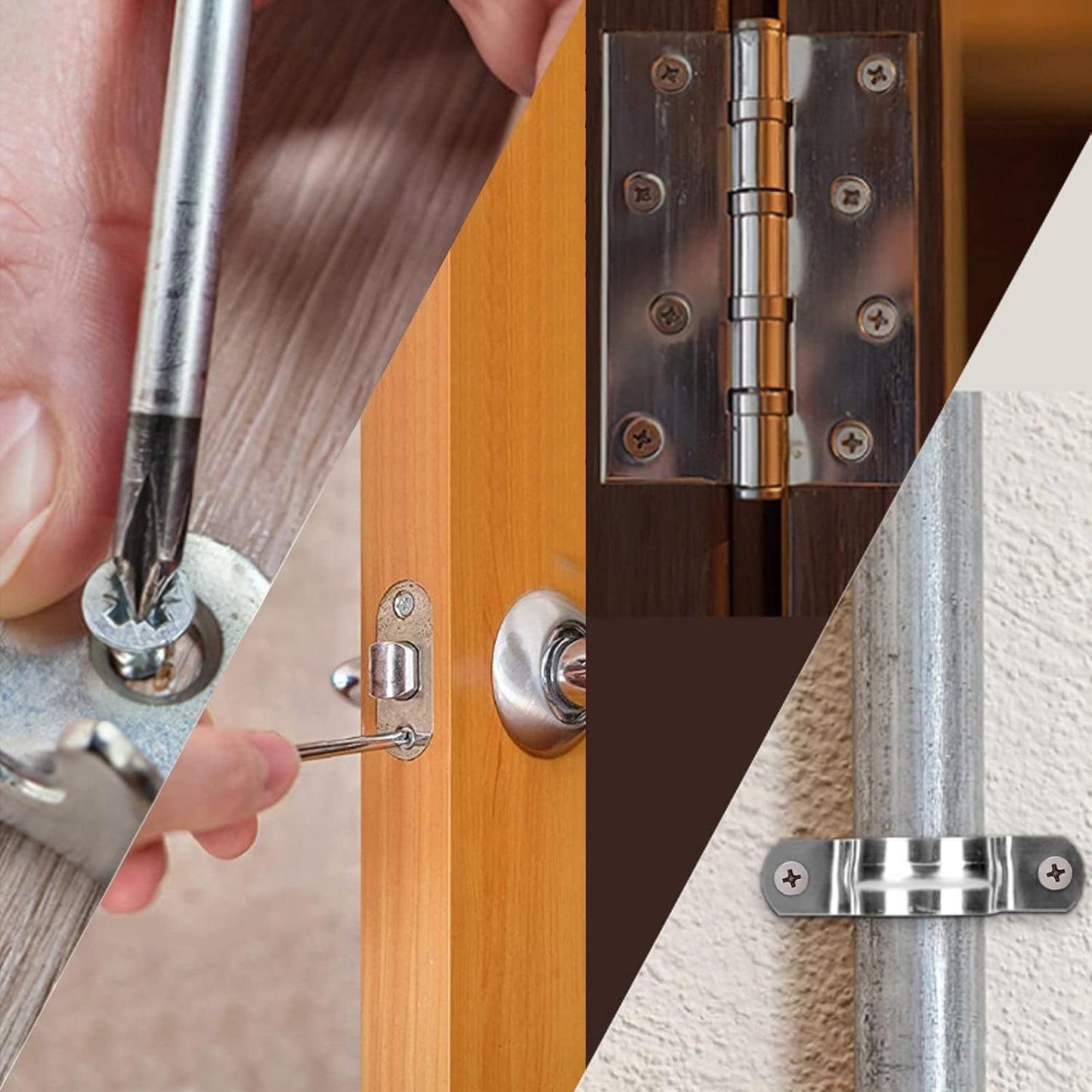 #4 x 5/8" Wood Screw 100Pcs 18-8 (304) Stainless Steel Screws Flat Head Phillips Fast Self Tapping Drywall Screws by SG TZH