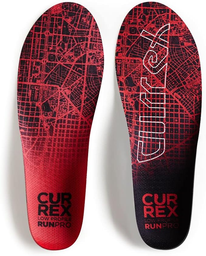 CURREX RunPro Insoles for Running Shoes – Arch Support Inserts to Help Reduce Fatigue, Prevent Injuries & Boost Performance – for Men & Women – Low Arch, Medium