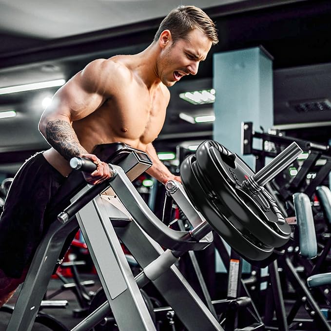 XDDIAS Rubber Weight Plates for Barbell, 2-Inch Olympic Grip Plate for Strength Training, Weightlifting and Bodybuilding in Home & Gym, Solid Cast Iron Weight Plates Pair and Sets