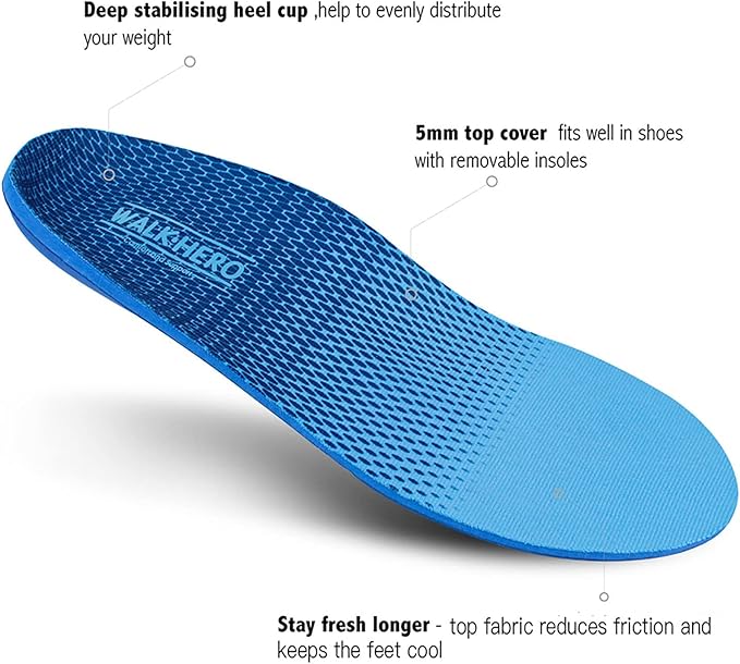 Plantar Fasciitis Feet Insoles Arch Supports Orthotics Inserts Relieve Flat Feet, High Arch (Mens 7-7 1/2 | Womens 9-9 1/2)