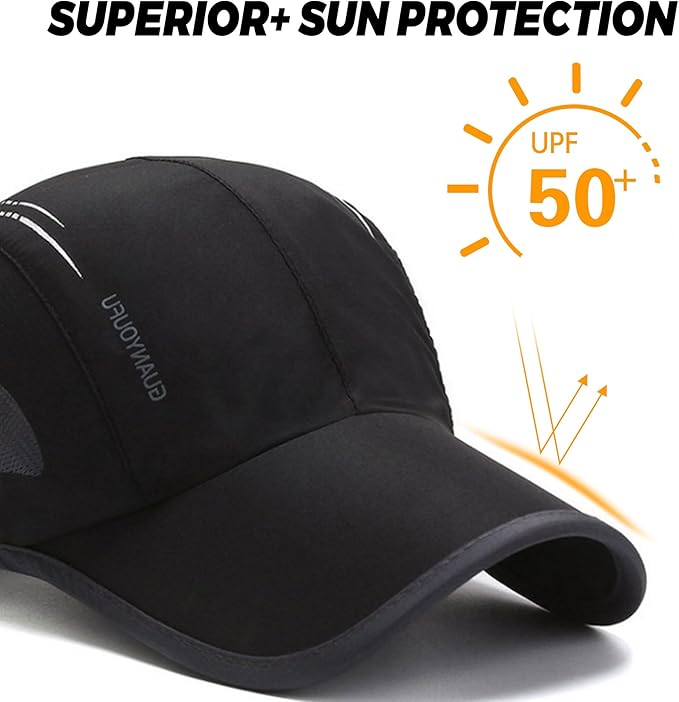 CLAPE Outdoor Sun Visor Hats Lightweight Waterproof Breathable Sports Hat UPF50+ Ultra Thin Cooling Baseball Hats