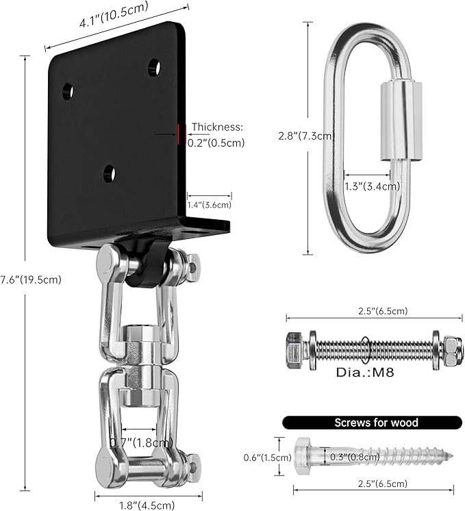 Heavy Bag Hanger for Heavy Bag Beam Mount 360° Rotation Boxing Bag Ceiling Mount I-Beam Punching Bag Hanger Beam Mount Hooks Fit Hanging Punching Bags and Swings (700 LB Capacity)