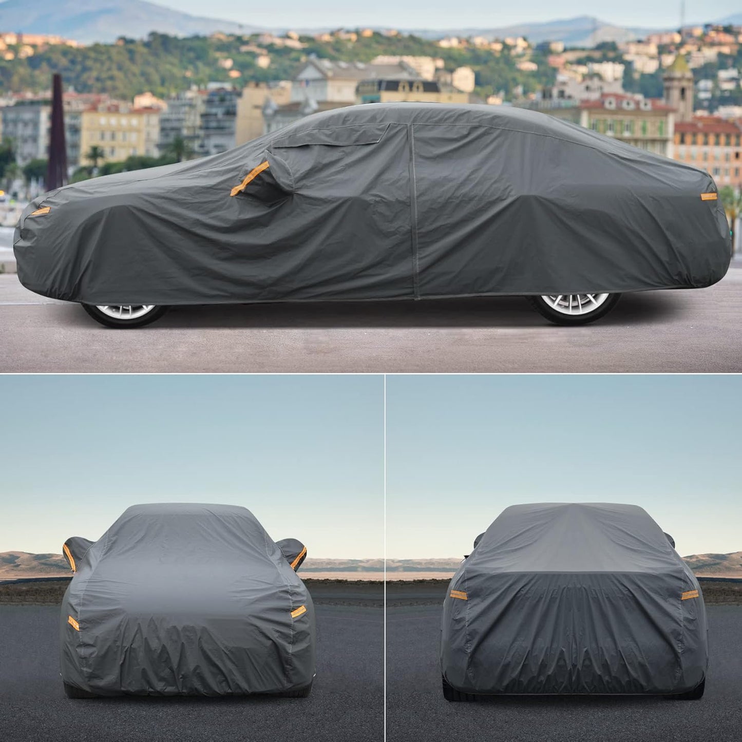 Premium Car Cover Custom Fit Mercedes-Benz GLC 300 350e (2016-2025), 16 Layers Heavy Duty Car Cover Waterproof All Weather with Zipper Door for Sun Rain Snow Dust Uv Protection