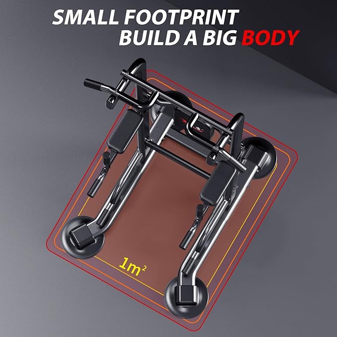 Power Tower Adjustable Height Pull Up & Dip Station Multi-Function Home Strength Training Fitness Workout Station for Home Gym