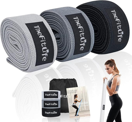 TheFitLife Resistance Exercise Bands for Women - Fabric Workout Bands for Booty, Hip, Glute, Leg, Thigh, Squat, Butt Lift Excersize and Fitness Loop Bands for Home Gym