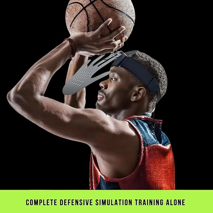 Generic Headgear Blocking Guards Basketball Defensive Mask, 3D Eye-Blocking Shooting Dribble Training Mask, Guard Shooter Jump Shot Basketball Game Training Equipment, Improving Skills, Black