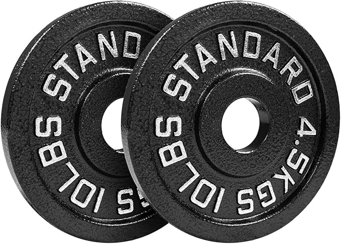Steel Weight Plates 85LB Set - Olympic 2 inch Center Premium Coating 2x 25lb, 10lb, 5lb, and 2.5lb for Olympic Weight Lifting Barbells