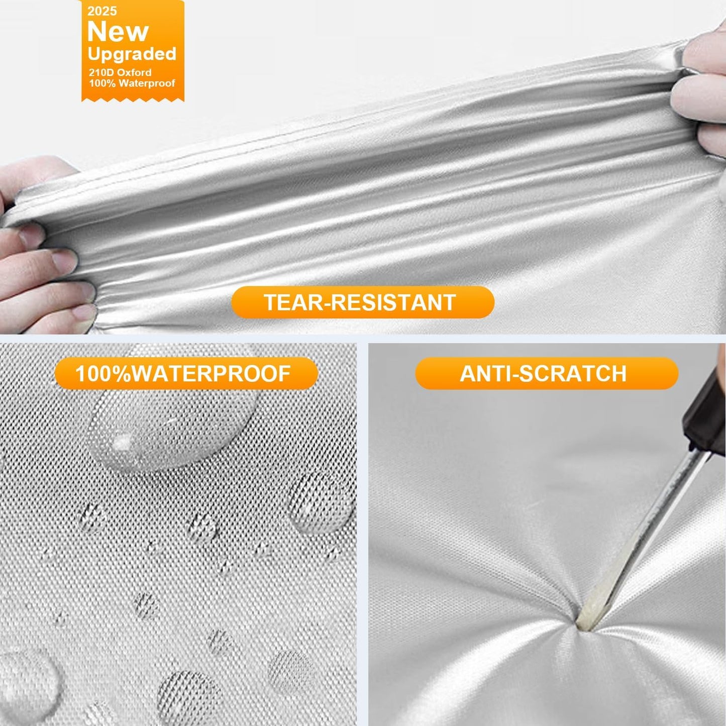 Custom Fit Car Cover for Tesla Model 3, All-Weather Protection, Anti-Scratch, Waterproof Blocks Rain/Sun/Snow/Dust