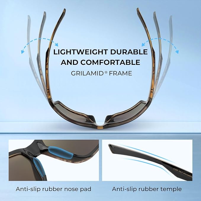 KastKing Osage Polarized Sport Sunglasses for Men and Women, Ideal for Driving Fishing Cycling Running, UV Protection